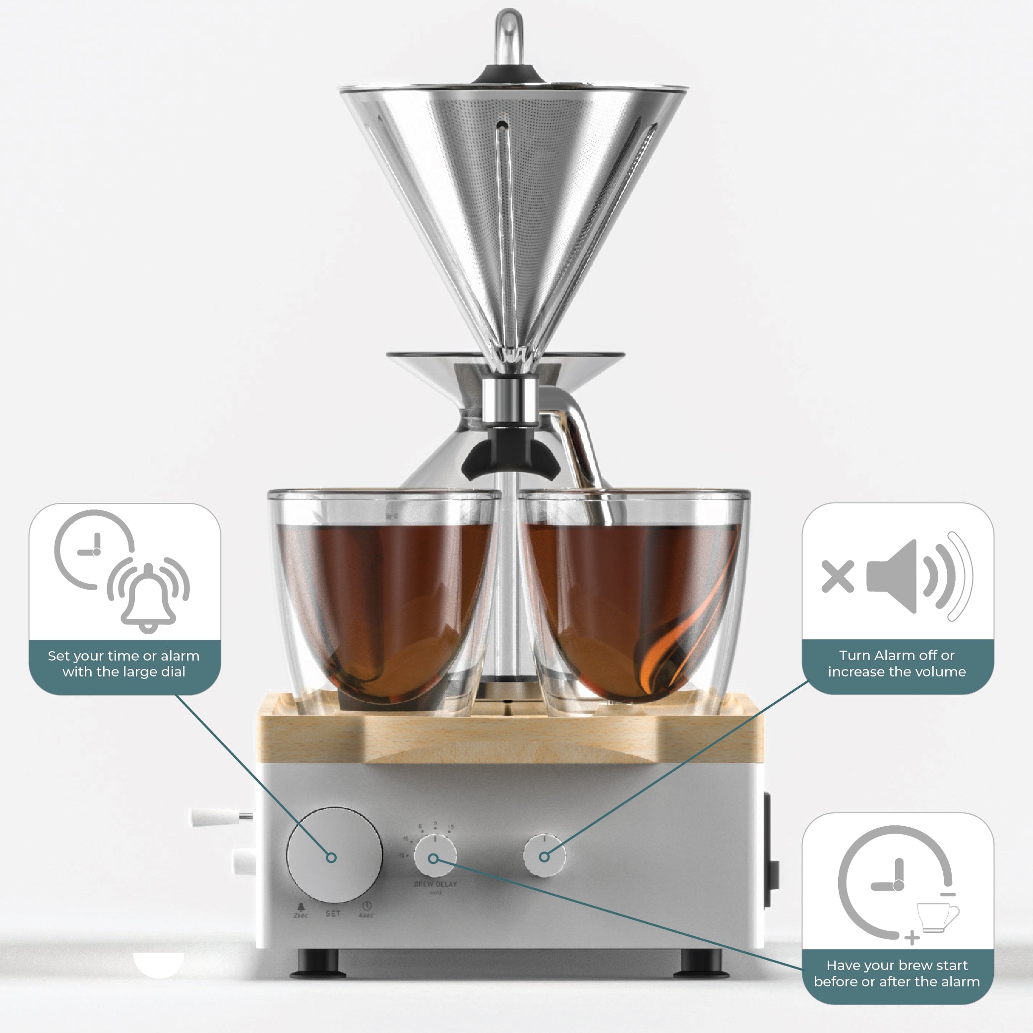 Barisieur™ Tea & Coffee Alarm Clock